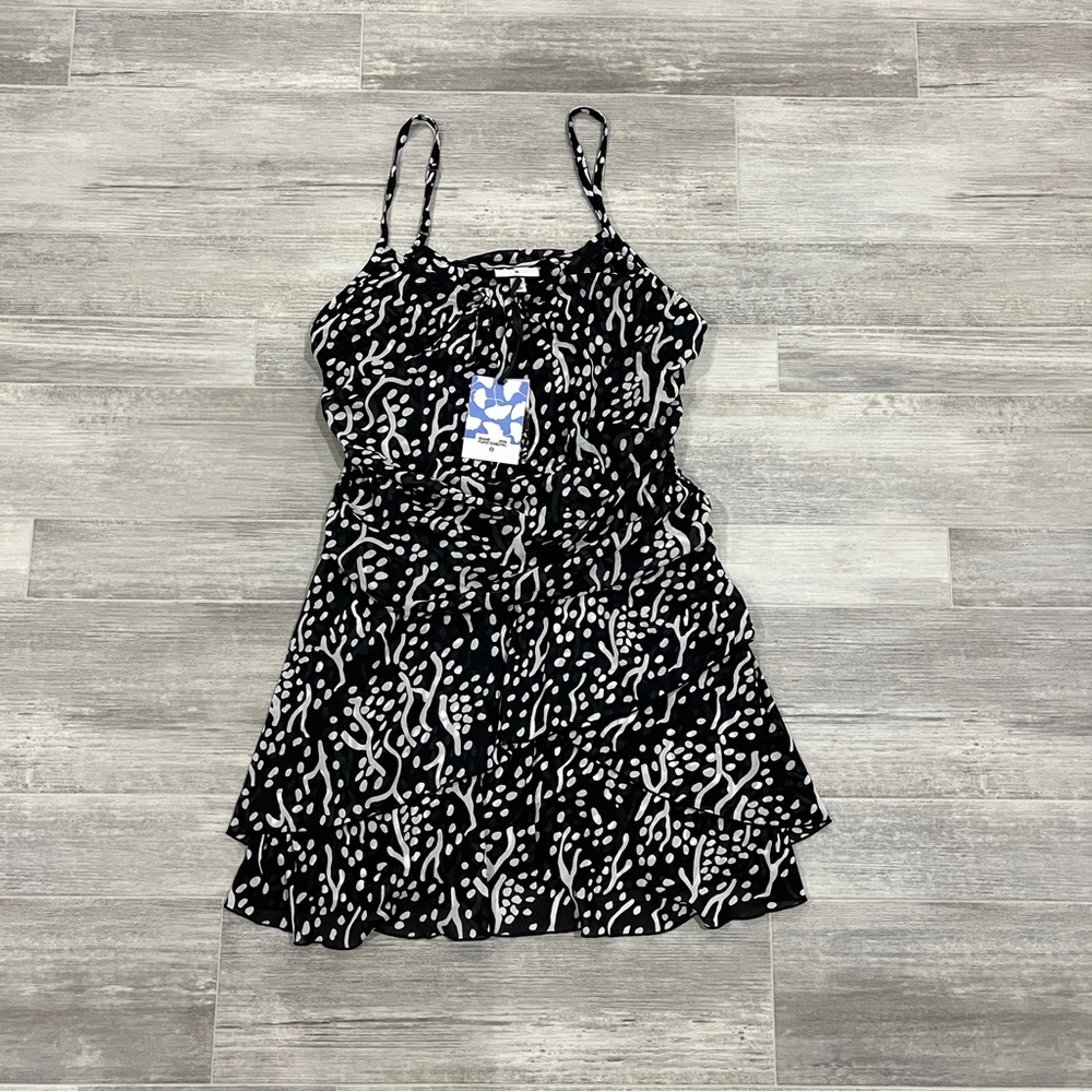 NWT Diane Von Furstenberg x Target Strappy Sea Spots‎ Black Mini Dress Size XXL
